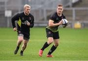 14 October 2016; Paddy Jackson, right, and Stuart Olding of Ulster during squad training at Kingspan Stadium in Ravenhill Park, Belfast. Photo by Oliver McVeigh/Sportsfile