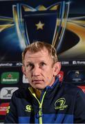 14 October 2016; Leinster head coach Leo Cullen during a press conference at the RDS Arena in Dublin. Photo by Matt Browne/Sportsfile