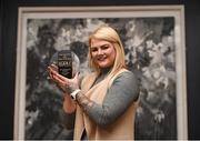 14 October 2016; Mary Hulgraine of Kildare with her Croke Park Hotel and LGFA Player of the Month for September 2016 Award at The Croke Park Hotel in Dublin. Photo by Matt Browne/Sportsfile