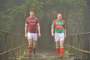 21 February 2011; Photographed at a GAA promotional event for the Allianz football league are Andy Moran, right, Mayo, and Finian Hanley, Galway. Cong, Co. Mayo. Picture credit: David Maher / SPORTSFILE