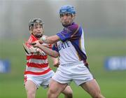 25 February 2011; Andrew Quinn, University of Limerick, in action against Brendan Weathers, Cork IT. Ulster Bank Fitzgibbon Cup Semi-Final, Cork IT v University of Limerick, Waterford Institute of Technology, Cork Road, Waterford. Picture credit: Matt Browne / SPORTSFILE