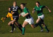 26 February 2011; Lynne Cantwell, Ireland, on her way to scoring her side's first try. Women's Six Nations Rugby Championship, Scotland v Ireland, Lasswade, Edinburgh, Scotland. Picture credit: Stephen McCarthy / SPORTSFILE