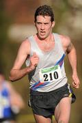 26 February 2011; Joseph Sweeney, Dundrum South Dublin A.C., on his way to winning the Senior Mens 12,000m Race during the Woodie's DIY AAI Inter Club Cross Country Championships. Santry Park, Santry, Dublin. Picture credit: Barry Cregg / SPORTSFILE