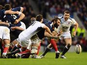 26 February 2011; Sebastian Chabal, France, is tackled by Ben Youngs, England. RBS Six Nations Rugby Championship, England v France, Twickenham Stadium, Twickenham, England. Picture credit: Graeme Truby / SPORTSFILE
