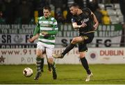 14 October 2016; Ciaran Kilduff of Dundalk shoots to score his side's third goal during the SSE Airtricity League Premier Division match between Shamrock Rovers and Dundalk at Tallaght Stadium in Dublin. Photo by David Maher/Sportsfile