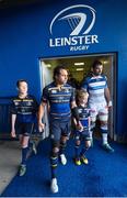 15 October 2016; Leinster matchday mascots Mark Canniffe, left, from Ballsbridge, Dublin, and Harry Phelan, from Blackrock, Dublin, with Leinster captain Isa Nacewa ahead of the European Rugby Champions Cup Pool 4 Round 1 match between Leinster and Castres at the RDS Arena in Dublin. Photo by Stephen McCarthy/Sportsfile