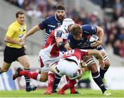 16 October 2016; Cyril Cazeaux of Bordeaux-Bégles is tackled by Stuart Olding of Ulster during the European Rugby Champions Cup Pool 5 Round 1 match between Bordeaux-Begles and Ulster at Stade Chaban-Delmas in Bordeaux, France. Photo by Ramsey Cardy/Sportsfile