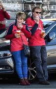 16 October 2016; Munster supporters outside the Stade Yves-Du-Manoir ahead of the European Rugby Champions Cup Pool 1 Round 1 match between Racing 92 and Munster at Stade Yves-Du-Manoir in Paris, France. The match was postponed due the sudden passing of Munster head coach Anthony Foley. Photo by Stephen McCarthy/Sportsfile