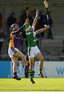 16 October 2016; Oisin O'Rorke of Kilmacud Crokes in action against Christy Mulligan of O'Toole's during the Dublin County Senior Club Hurling Championship Semi-Finals game between Kilmacud Crokes and O'Toole's at Parnell Park in Dublin. Photo by Cody Glenn/Sportsfile