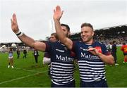 16 October 2016; Ian Madigan, right, and Jean-Baptiste Dubíe of Bordeaux-Bégles following their side's victory in the European Rugby Champions Cup Pool 5 Round 1 match between Bordeaux-Begles and Ulster at Stade Chaban-Delmas in Bordeaux, France. Photo by Ramsey Cardy/Sportsfile