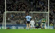 26 February 2011; Bryan Sheehan beats Stephen Cluxton, in the Dublin goal, to convert a first half penalty for Kerry. Allianz Football League, Division 1, Round 3, Dublin v Kerry, Croke Park, Dublin. Picture credit: Ray McManus / SPORTSFILE