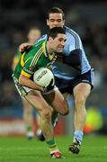 26 February 2011; Bryan Sheehan, Kerry, is tackled by Ger Brennan, Dublin. Allianz Football League, Division 1, Round 3, Dublin v Kerry, Croke Park, Dublin. Picture credit: Ray McManus / SPORTSFILE