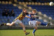 27 February 2011; Sean McCormack, Longford, in action against James Mackey, Kilkenny. Allianz Football League, Division 4, Round 4, Longford v Kilkenny, Pearse Park, Longford. Picture credit: Barry Cregg / SPORTSFILE