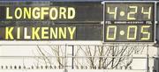 27 February 2011; A general view of the scoreboard at the end of the game. Allianz Football League, Division 4, Round 4, Longford v Kilkenny, Pearse Park, Longford. Picture credit: Barry Cregg / SPORTSFILE