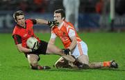26 February 2011; Ronan Murtagh, Down, in action against Brendan Donaghy, Armagh. Allianz Football League, Division 1, Round 3, Down v Armagh, Pairc Esler, Newry, Co. Down. Picture credit: Oliver McVeigh / SPORTSFILE