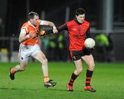 26 February 2011; Martin Clarke, Down, in action against Ciaran McKeever, Armagh. Allianz Football League, Division 1, Round 3, Down v Armagh, Pairc Esler, Newry, Co. Down. Picture credit: Oliver McVeigh / SPORTSFILE