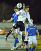 28 February 2011; Daniel Kearns, Dundalk, in action against Michael Gault, Linfield. Setanta Sports Cup, First Round, Second Leg, Dundalk v Linfield, Oriel Park, Dundalk, Co. Louth. Photo by Sportsfile