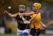 16 October 2016; Colm Galvin of Clonlara in action against Cathal Doohan of Ballyea during the Clare County Senior Club Hurling Championship Final between Clonlara and Ballyea at Cusack Park in Ennis, Co. Clare. Photo by Diarmuid Greene/Sportsfile