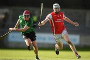 16 October 2016; Colm Croinin of Cuala in action against Philip Smith of Lucan Sarsfields during the Dublin County Senior Club Hurling Championship Semi-Finals game between Cuala and Lucan Sarsfields at Parnell Park in Dublin. Photo by Cody Glenn/Sportsfile