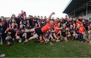 16 October 2016; Oulart-The Ballagh goalkeeper Michael O'Dowd celebrate with his team-mates after the Wexford County Senior Club Hurling Championship Final game between Cloughbawn and Oulart-The Ballagh at Wexford Park in Wexford. Photo by Matt Browne/Sportsfile