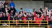 16 October 2016; Garret Sinnott captain of Oulart-The Ballagh lifts the cup as his team-mates celebrate after the Wexford County Senior Club Hurling Championship Final game between Cloughbawn and Oulart-The Ballagh at Wexford Park in Wexford. Photo by Matt Browne/Sportsfile