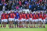 16 October 2016; St. Thomas team during the national anthem before the start of the Galway County Senior Club Hurling Championship Final game between Gort and St.Thomas at Pearse Stadium in Galway. Photo by David Maher/Sportsfile