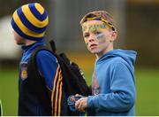 16 October 2016; A young  Kilcar surporter during the Donegal County Senior Club Football Championship Final game between Kilcar and Glenswilly at MacCumhaill Park in Ballybofey, Co. Donegal. Photo by Philip Fitzpatrick/Sportsfile