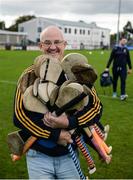 16 October 2016; Kilmacud Crokes selector Donie Dowling with his arms full of hurleys ahead of the Dublin County Senior Club Hurling Championship Semi-Finals game between Kilmacud Crokes and O'Toole's at Parnell Park in Dublin. Photo by Cody Glenn/Sportsfile