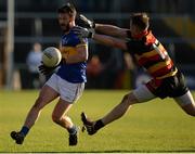 16 October 2016; Stefan Forker of Maghery Seán MacDiarmada in action against Piaras Ó Cathasaigh of St Patrick’s during the Armagh County Senior Club Football Championship Final game between Maghery Seán MacDiarmada and St Patrick's at Athletic Grounds in Armagh. Photo by Seb Daly/Sportsfile