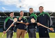 17 October 2016; From left to right, Keith Carmody of Kerry, Gregory O’Kane of Antrim, Conor Phelan of Kilkenny, and John McGrath of Tipperary, pictured at the GAA Hurling Shinty Launch at Croke Park in Dublin. Photo by Seb Daly/Sportsfile