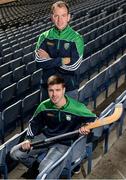 17 October 2016; Keith Carmody of Kerry, below, and Conor Phelan of Kilkenny pictured at the GAA Hurling Shinty Launch at Croke Park in Dublin. Photo by Seb Daly/Sportsfile