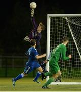 15 October 2016; Brian Lonergan of Kerry District League makes a save during the SSE Airtricity League Under 17 Shield match between Limerick FC and Kerry District League at the University of Limerick. Photo by Piaras Ó Mídheach/Sportsfile