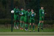 15 October 2016; Kerry District League defenders in a wall defend a free kick during the SSE Airtricity League Under 17 Shield match between Limerick FC and Kerry District League at the University of Limerick. Photo by Piaras Ó Mídheach/Sportsfile