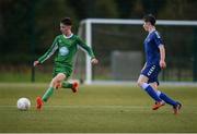 15 October 2016; Seán Carmody of Kerry District League in action against William Fitzgerald of Limerick FC during the SSE Airtricity League Under 17 Shield match between Limerick FC and Kerry District League at the University of Limerick. Photo by Piaras Ó Mídheach/Sportsfile