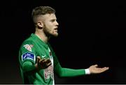 17 October 2016; Karl Sheppard of Cork City reacts after a decision is given against him during the SSE Airtricity League Premier Division game between St Patrick's Athletic and Cork City at Richmond Park in Dublin. Photo by Seb Daly/Sportsfile