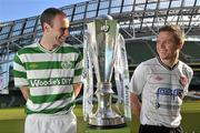 3 March 2011; At the launch of the 2011 Airtricity League are Dan Murray, left, Shamrock Rovers, and Simon Madden, Dundalk. Shamrock Rovers take on Dundalk in the first game of the Airtricity League Premier Division at Tallaght Stadium on Friday March 4th. Airtricity League Launch Photocall, Aviva Stadium, Lansdowne Road, Dublin. Picture credit: David Maher / SPORTSFILE