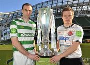 3 March 2011; At the launch of the 2011 Airtricity League are Dan Murray, left, Shamrock Rovers, and Simon Madden, Dundalk. Shamrock Rovers take on Dundalk in the first game of the Airtricity League Premier Division at Tallaght Stadium on Friday March 4th. Airtricity League Launch Photocall, Aviva Stadium, Lansdowne Road, Dublin. Picture credit: David Maher / SPORTSFILE
