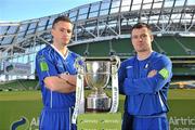 3 March 2011; At the launch of the 2011 Airtricity League are Kevin McHugh, left, Finn Harps and John Frost, Limerick FC. Finn Harps take on Limerick in the first game of the Airtricity League First Division at Finn Park on Friday March 4th. Airtricity League Launch Photocall, Aviva Stadium, Lansdowne Road, Dublin. Picture credit: Brendan Moran / SPORTSFILE