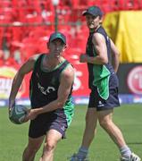 28 February 2011; Ireland's Andrew White, left, and William Porterfield during a squad rugby game. 2011 ICC Cricket World Cup, hosted by India, Sri Lanka and Bangladesh, Bangalore, India. Picture credit: Barry Chambers / Cricket Ireland / SPORTSFILE