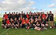 27 February 2011; The Ardscoil Rís team and management celebrate with the cup after victory over Charleville CBS. Dr. Harty Cup Final, Ardscoil Ris v Charleville CBS, Gaelic Grounds, Limerick. Picture credit: Diarmuid Greene / SPORTSFILE