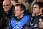 27 February 2011; Laois manager Justin McNulty and selector Paul Clancy, right. Allianz Football League, Division 2, Round 3, Derry v Laois, Celtic Park, Derry. Picture credit: Oliver McVeigh / SPORTSFILE