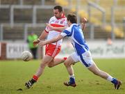 27 February 2011; James Conway, Derry, in action against Shane Julian, Laois. Allianz Football League, Division 2, Round 3, Derry v Laois, Celtic Park, Derry. Picture credit: Oliver McVeigh / SPORTSFILE
