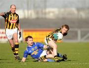 27 February 2011; Ciaran Foran, Kilkenny, in action against David Barden, Longford. Allianz Football League, Division 4, Round 4, Longford v Kilkenny, Pearse Park, Longford. Picture credit: Barry Cregg / SPORTSFILE
