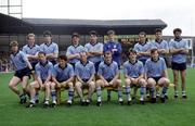 27 July 1986; The Dublin team. Back row, from left to right Barney Rock, Jim Bisset, Dave Synnott, Joe McNally, John O'Leary, Tommy Carr, Gerry Hargan and Kieran Duff, front row, from left to right, Charlie Redmond, Mick Kennedy, P.J. Buckley, Noel McCaffrey, Leo Close, Pat Canavan, Jim Roynane. Leinster Senior Football Final, Meath v Dublin, Croke Park, Dublin. Picture credit; Ray McManus / SPORTSFILE
