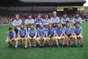 26 July 1987; Back row, from left to right, Barney Rock, Joe McNally, John O'Leary, Dave Synnott, Declan Bolger, Gerry Hargan and Kieran Duff, front row, from left to right, Charlie Redmond, Mick Kennedy, David Delappe, Noel McCaffrey, David Carroll, Eamonn Heary, Mick Galvin and Anto McCaul. Leinster Senior Football Final, Meath v Dublin, Croke Park, Dublin. Picture credit; Ray McManus / SPORTSFILE