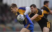 16 October 2016; Killian Spillane of Kenmare District in action against Michael Moloney of Dr. Crokes during the Kerry County Senior Club Football Championship Final game between Dr. Crokes and Kenmare District at Fitzgerald Stadium in Killarney, Co. Kerry. Photo by Brendan Moran/Sportsfile