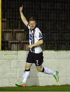 17 October 2016; Daryl Horgan of Dundalk celebrates after scoring his side's third goal during the SSE Airtricity League Premier Division game between Longford Town and Dundalk at City Calling Stadium, Longford. Photo by David Maher/Sportsfile