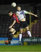 17 October 2016; Andy Boyle of Dundalk in action against David O'Sullivan of Longford Town during the SSE Airtricity League Premier Division game between Longford Town and Dundalk at City Calling Stadium, Longford. Photo by David Maher/Sportsfile