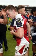 16 October 2016; Paddy Jackson of Ulster and Ian Madigan of Bordeaux-Bégles following the European Rugby Champions Cup Pool 5 Round 1 match between Bordeaux-Begles and Ulster at Stade Chaban-Delmas in Bordeaux, France. Photo by Ramsey Cardy/Sportsfile