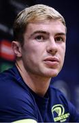 18 October 2016; Luke McGrath of Leinster during a press conference at UCD in Belfield, Dublin. Photo by Seb Daly/Sportsfile